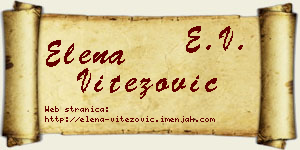 Elena Vitezović vizit kartica